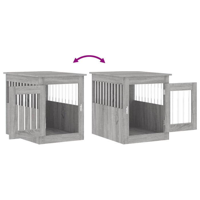 Gabbia Cani da Arredamento Grigio Sonoma 55x75x65cm Multistrato 838321