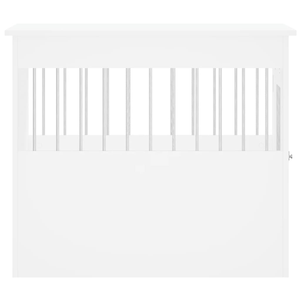 Mobile gabbia per cani 55 x 80 x 68 cm in derivati ​​del legno bianco 02_0043361