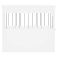 Gabbia Cani da Arredamento Bianca 55x80x68cm Legno Multistrato 838323