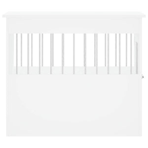 Gabbia Cani da Arredamento Bianca 55x80x68cm Legno Multistrato 838323