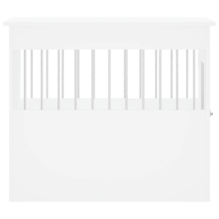 Gabbia Cani da Arredamento Bianca 55x80x68cm Legno Multistrato 838323
