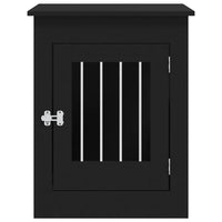 Gabbia Cani da Arredamento Nera 55x80x68cm Legno Multistrato 838324