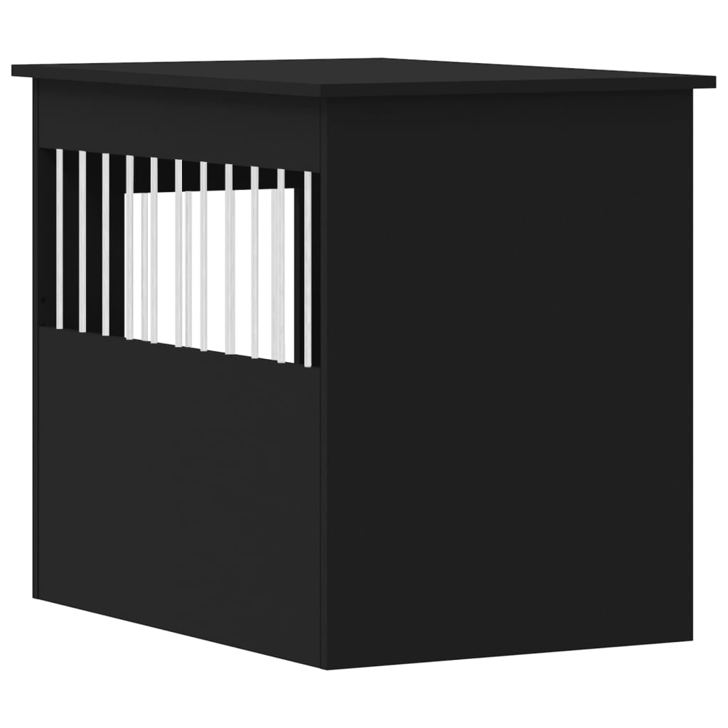 Mobile gabbia per cani 55 x 80 x 68 cm legno multistrato nero 02_0043362