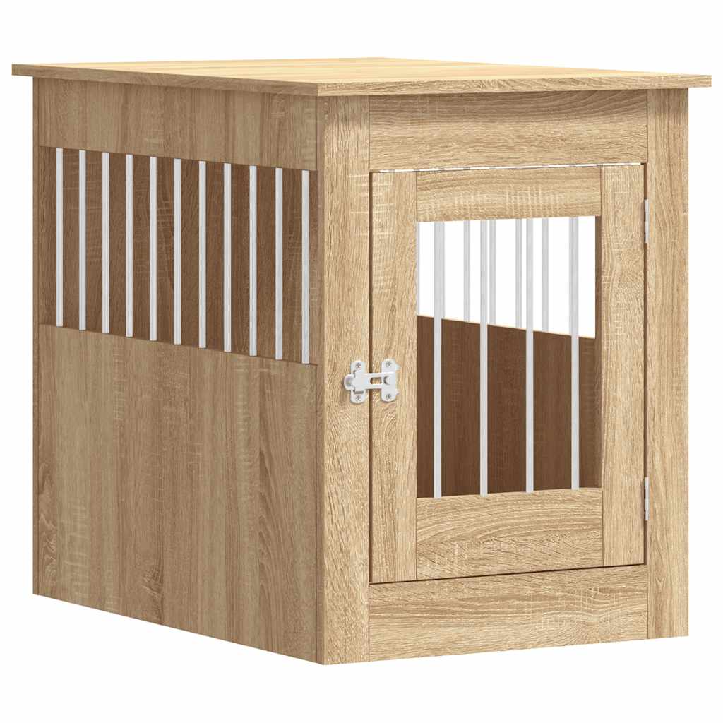 Gabbia Cani da Arredamento Rovere Sonoma 55x80x68cm Multistrato 838325