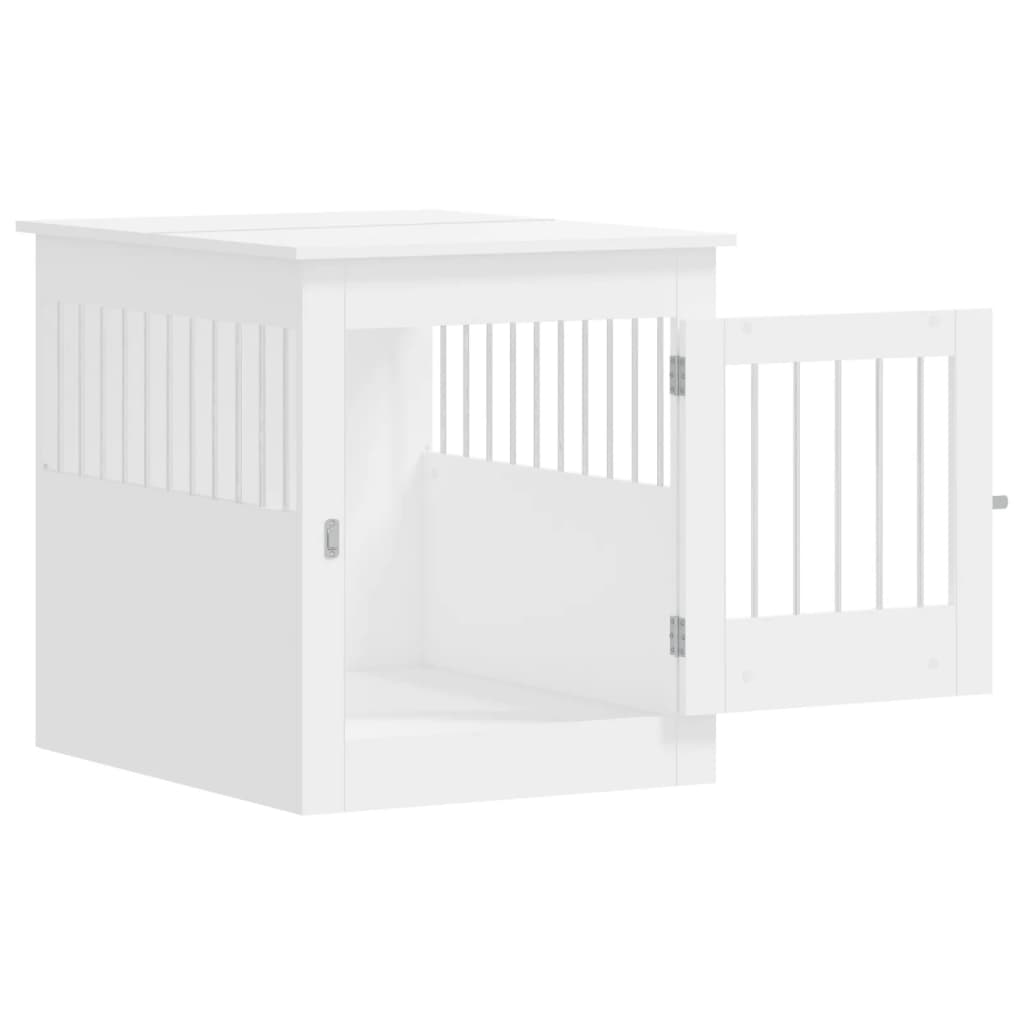 Mobile per gabbia per cani 64,5 x 80 x 71 cm in multistrato bianco 02_0043367