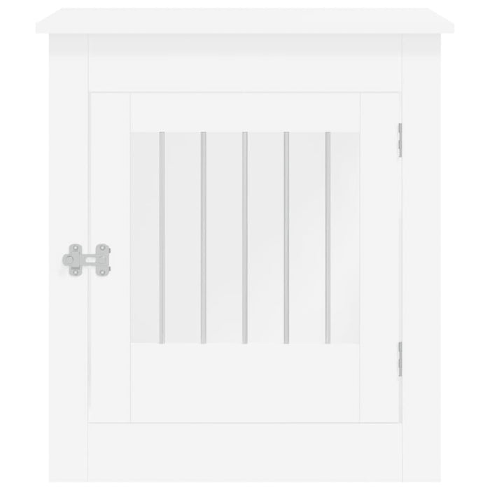 Mobile per gabbia per cani 64,5 x 80 x 71 cm in multistrato bianco 02_0043367