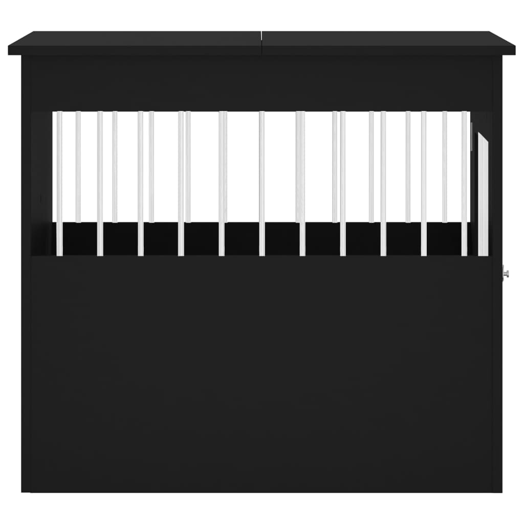 Mobile per gabbia per cani 64,5 x 80 x 71 cm in multistrato nero 02_0043366