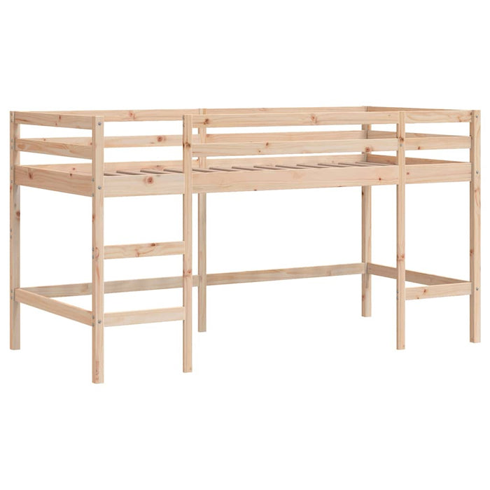 Letto Soppalco con Scala Bambini 90x190 cm Legno Massello Pino 835901