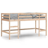 Letto Soppalco con Scala Bambini 90x190 cm Legno Massello Pino 835901