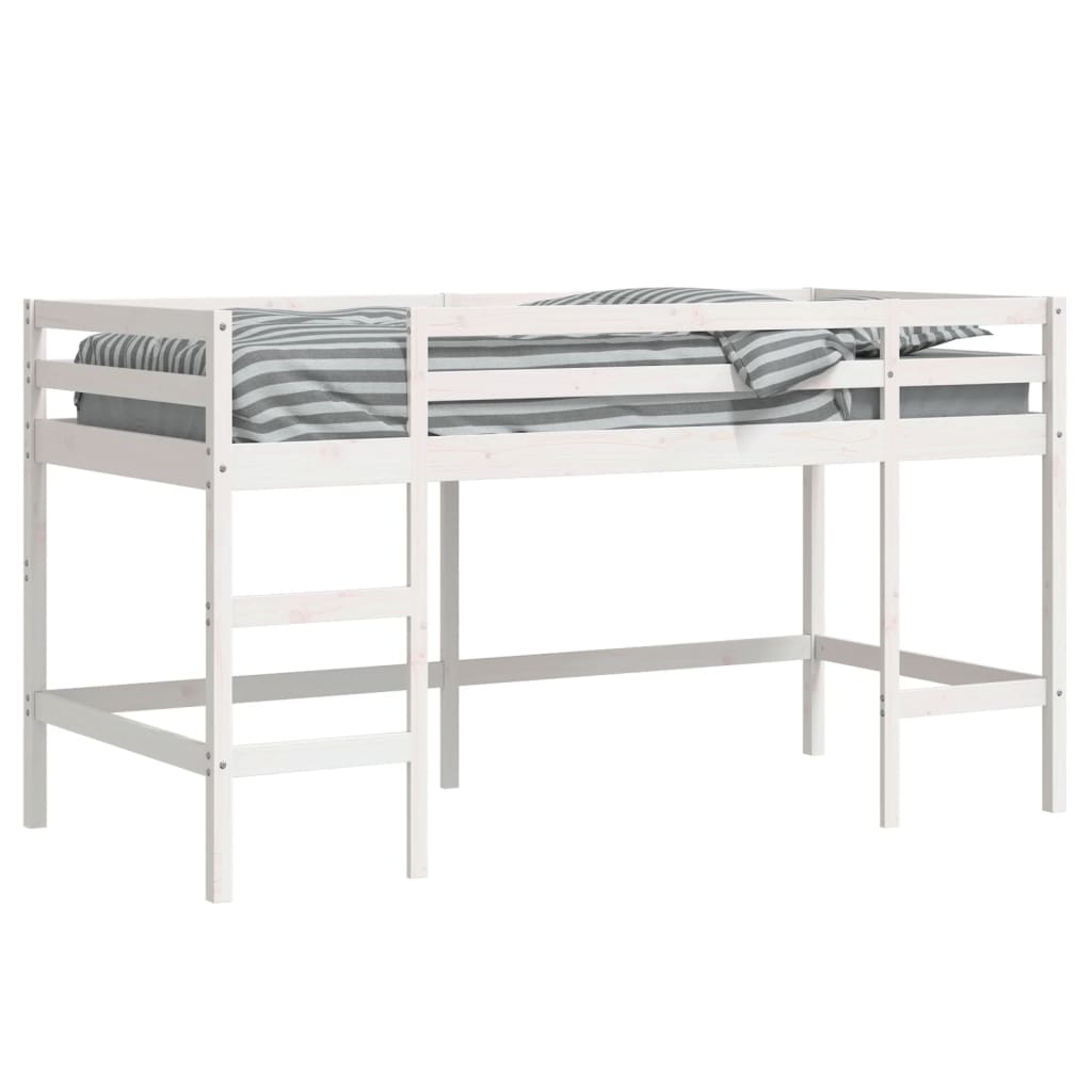 Letto Soppalco con Scala Bambini 90x190 cm Legno Massello Pino 835901