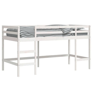 Letto Soppalco con Scala Bambini 90x190 cm Legno Massello Pino 835901
