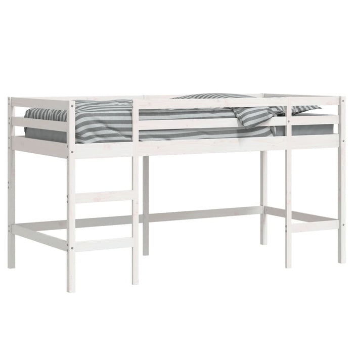 Letto Soppalco con Scala Bambini 90x190 cm Legno Massello Pino 835901