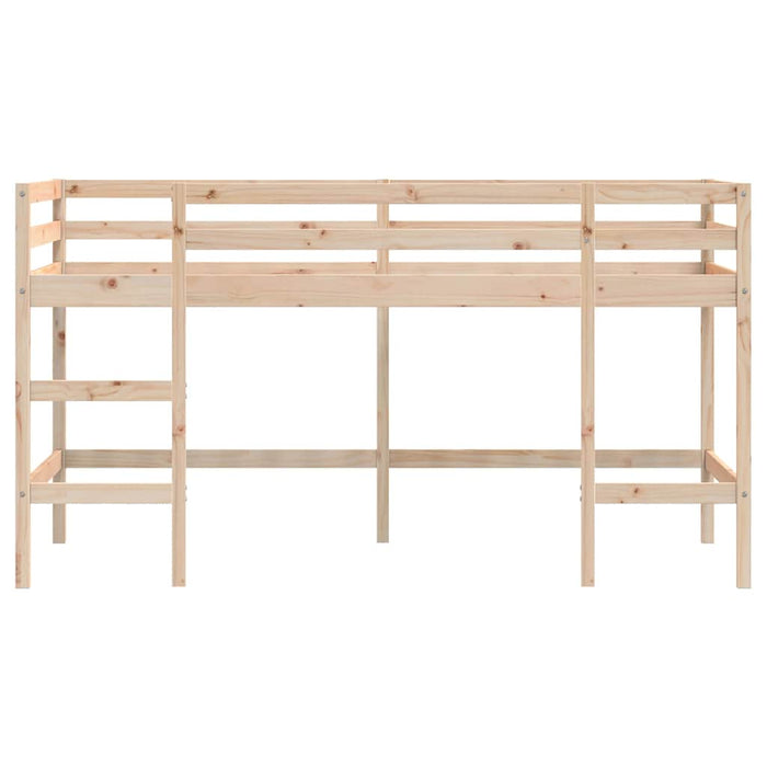 Letto Soppalco con Scala Bambini 90x190 cm Legno Massello Pino 835901