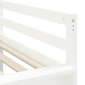 Letto Soppalco Scivolo Bambini Bianco 90x190 cm Massello Pino 835911