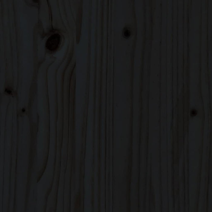 Letto Soppalco con Scivolo Bambini Nero 90x190cm Massello Pino