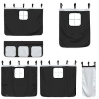 Tende per Letto a Soppalco Bianco e Nero in Poliestere 835913