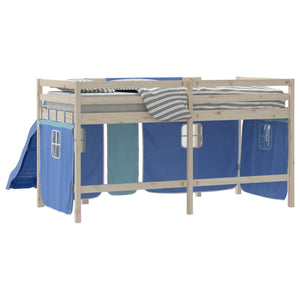 Tende per Letto a Soppalco Blu in Poliestere 835914