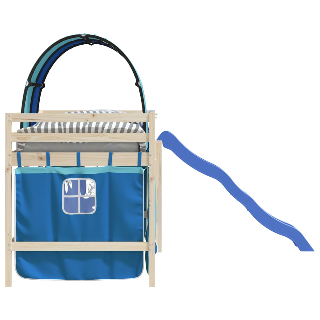 vidaXL Tende per Letto a Soppalco con Tunnel Blu in Poliestere