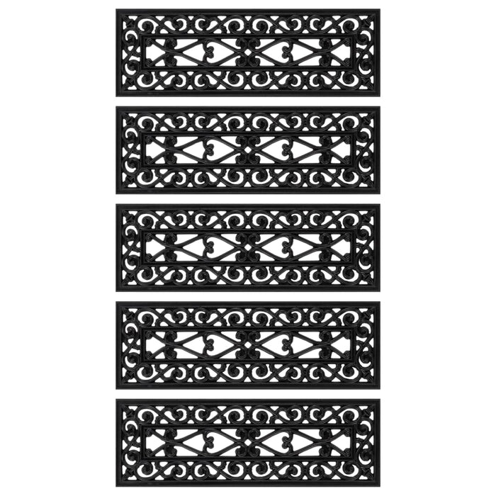 Tappetino per Scale 5 pz 25x75 cm in Gomma 155628