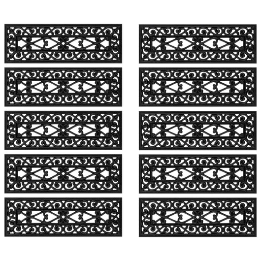 Tappetino per Scale 10 pz 25x75 cm in Gomma 155629