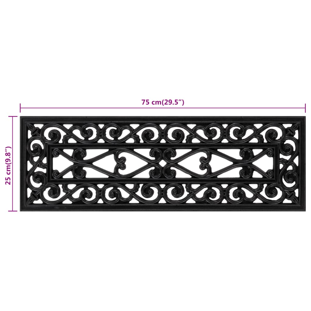 Tappetino per Scale 10 pz 25x75 cm in Gomma 155629