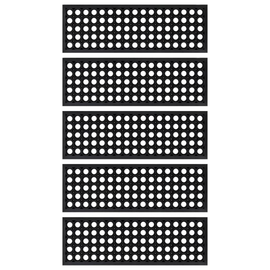 Tappetino per Scale 5 pz 25x75 cm in Gomma 155630