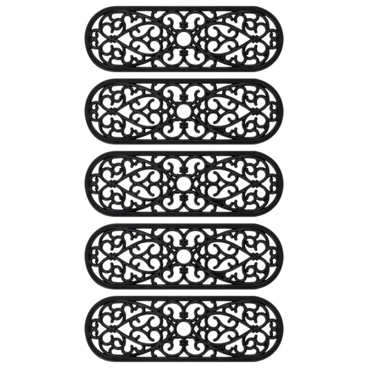 Tappetino per Scale 5 pz 25x75 cm in Gomma 155632