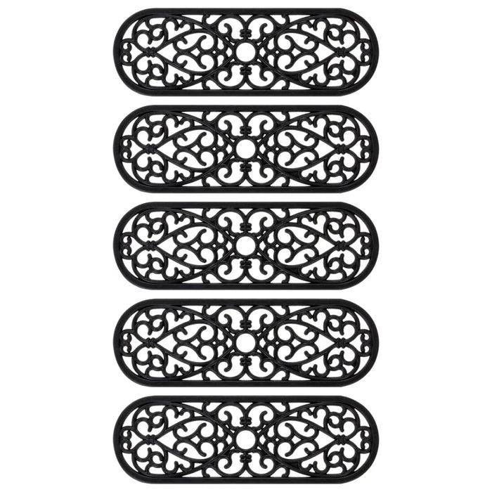 Tappetino per Scale 5 pz 25x75 cm in Gomma 155632