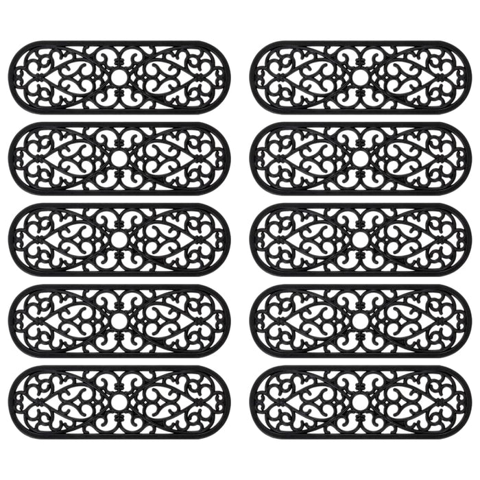 Tappetino per Scale 10 pz 25x75 cm in Gomma 155633