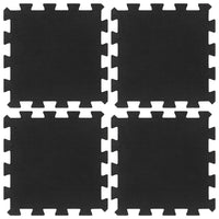 Piastrelle per Pavimenti in Gomma 4 pz Nere 16 mm 30x30 cm 155669
