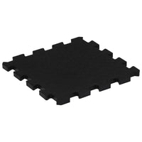 Piastrelle per Pavimenti in Gomma 4 pz Nere 16 mm 30x30 cm 155669