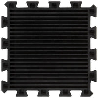 Piastrelle per Pavimenti in Gomma 4 pz Nere 16 mm 30x30 cm 155669