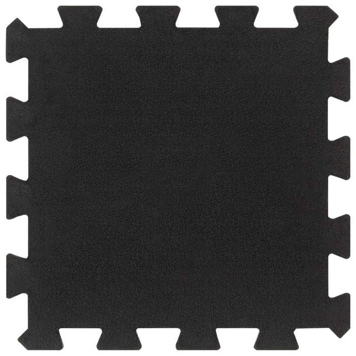 Piastrelle per Pavimenti in Gomma 16 pz Nere 16 mm 30x30 cm 155671