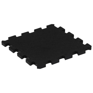 Piastrelle per Pavimenti in Gomma 16 pz Nere 16 mm 30x30 cm 155671