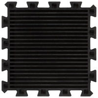 Piastrelle per Pavimenti in Gomma 16 pz Nere 16 mm 30x30 cm 155671