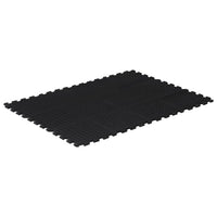 Piastrella per Pavimenti in Gomma Nera 12 mm 90x120 cm 155672
