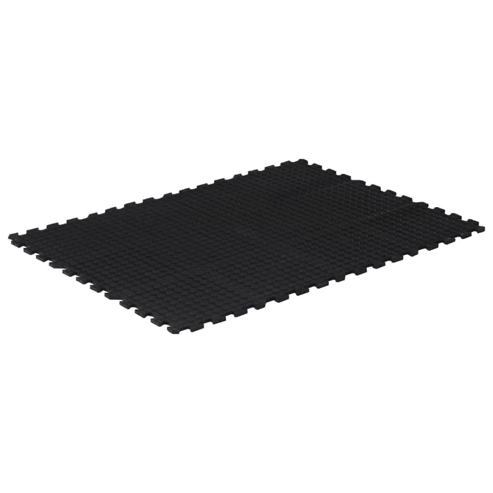Piastrella per Pavimenti in Gomma Nera 12 mm 90x120 cm 155672