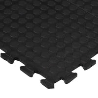 Piastrella per Pavimenti in Gomma Nera 12 mm 90x120 cm 155672