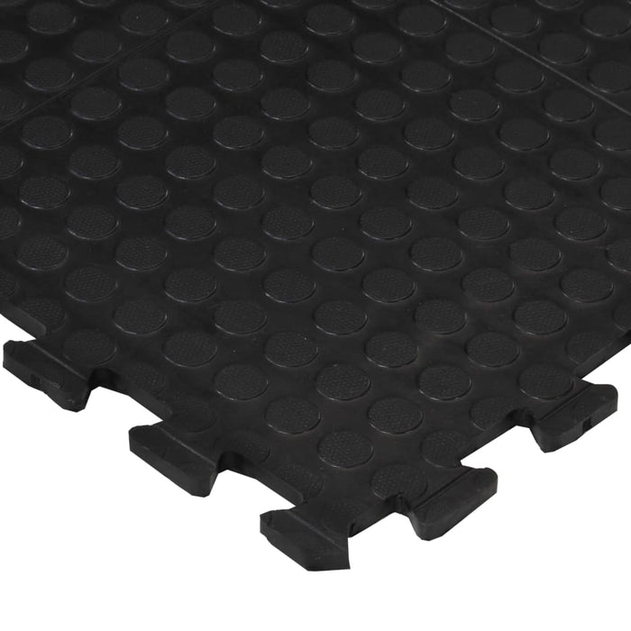 Piastrella per Pavimenti in Gomma Nera 12 mm 90x120 cm 155672