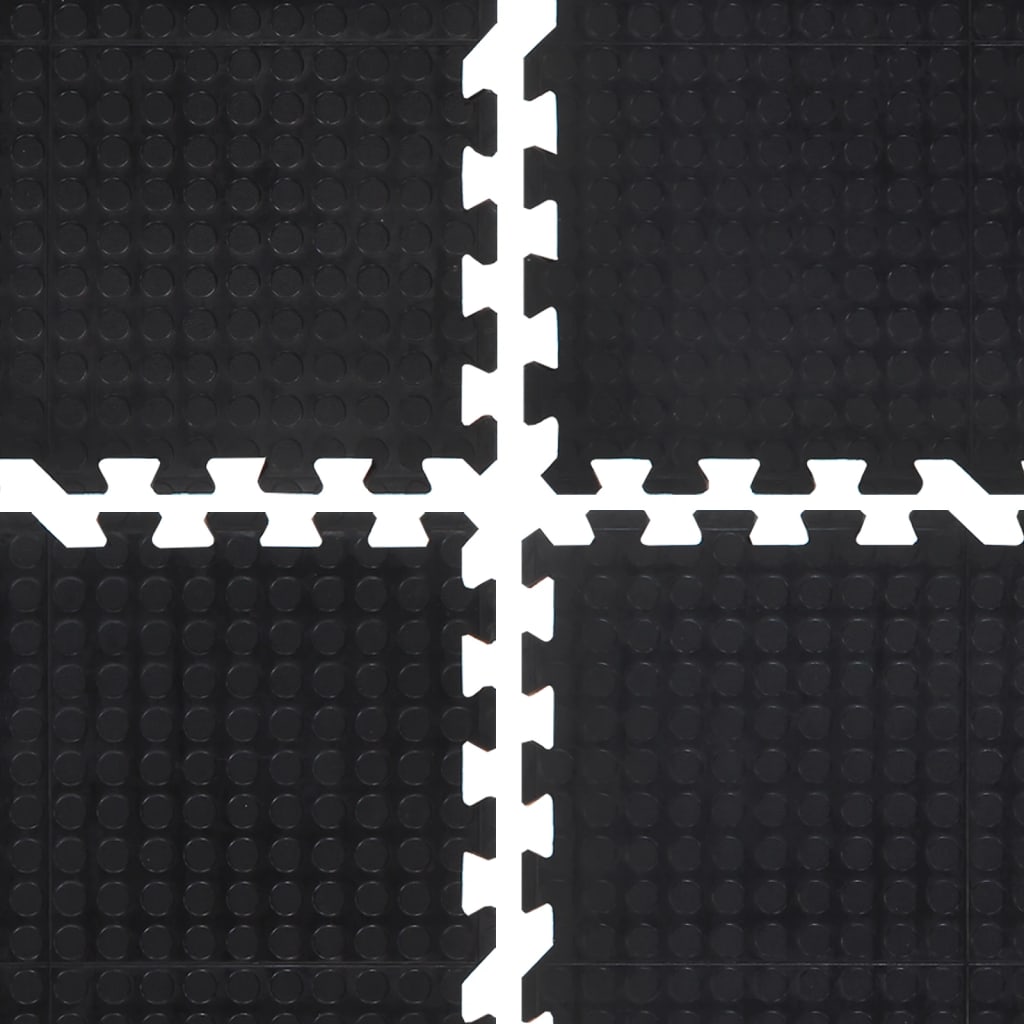 Piastrella per Pavimenti in Gomma Nera 12 mm 90x120 cm 155672