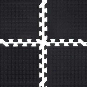 Piastrella per Pavimenti in Gomma Nera 12 mm 90x120 cm 155672