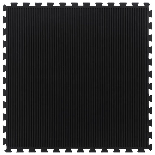 Piastrella per Pavimenti in Gomma Nera 12 mm 100x100 cm 155673