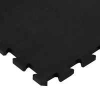 Piastrella per Pavimenti in Gomma Nera 12 mm 100x100 cm 155673