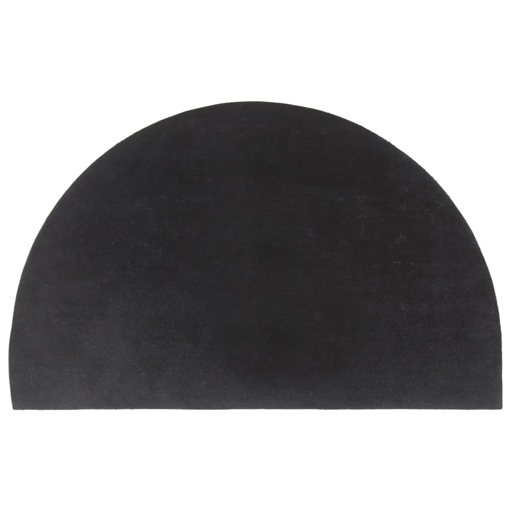 Zerbino Grigio Scuro Mezzo Rotondo 50x80 cm Fibra di Cocco 155588