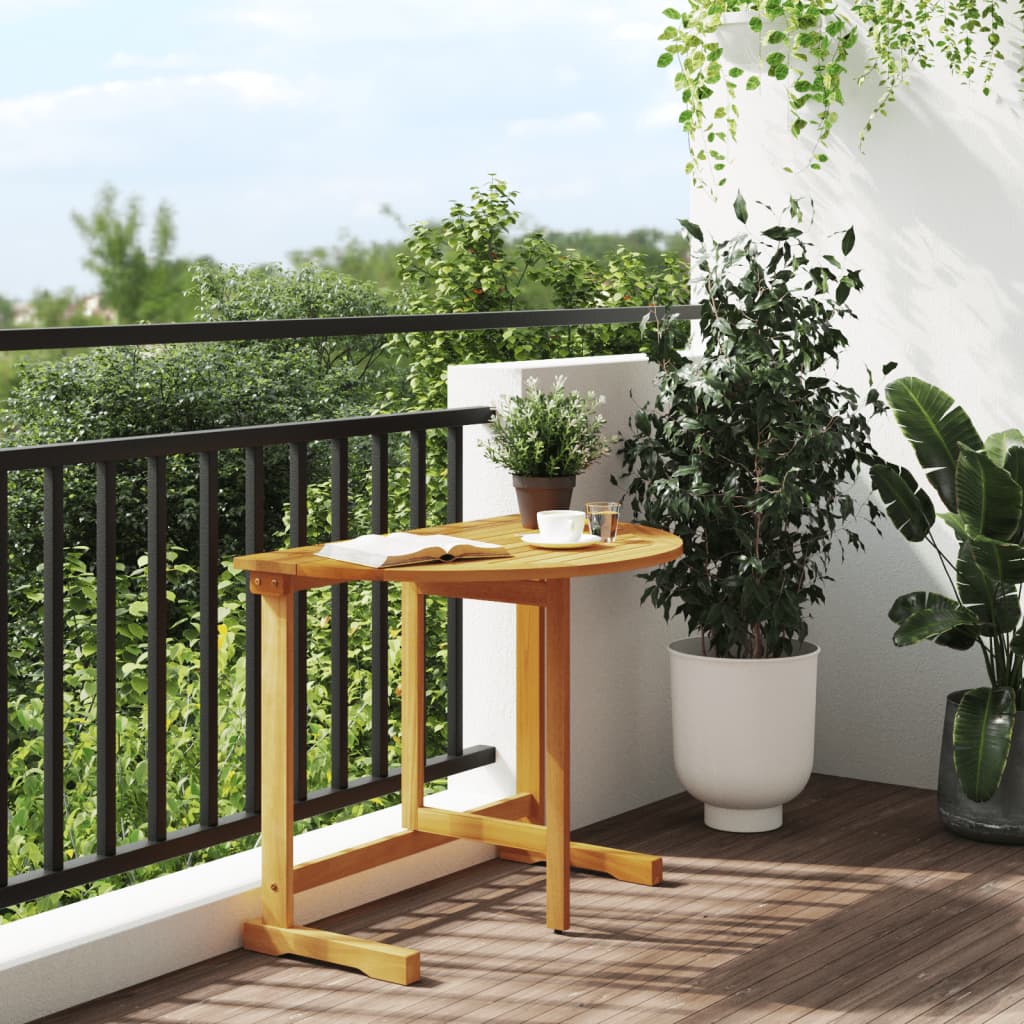 vidaXL Tavolo da Balcone Pieghevole 90x60x72 cm Legno Massello Acacia