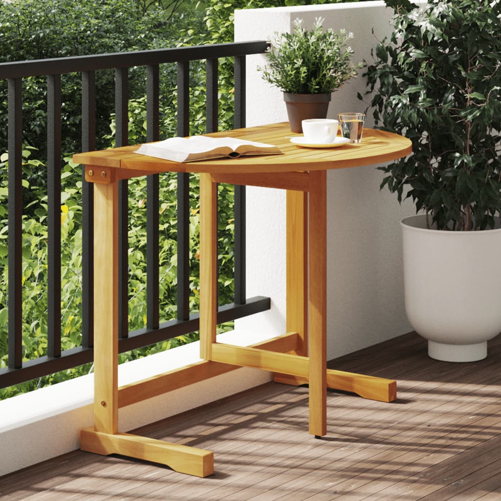 vidaXL Tavolo da Balcone Pieghevole 90x60x72 cm Legno Massello Acacia