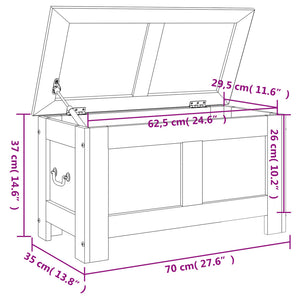 vidaXL Cassapanca con Coperchio Marrone e Bianco Legno Massello Acacia