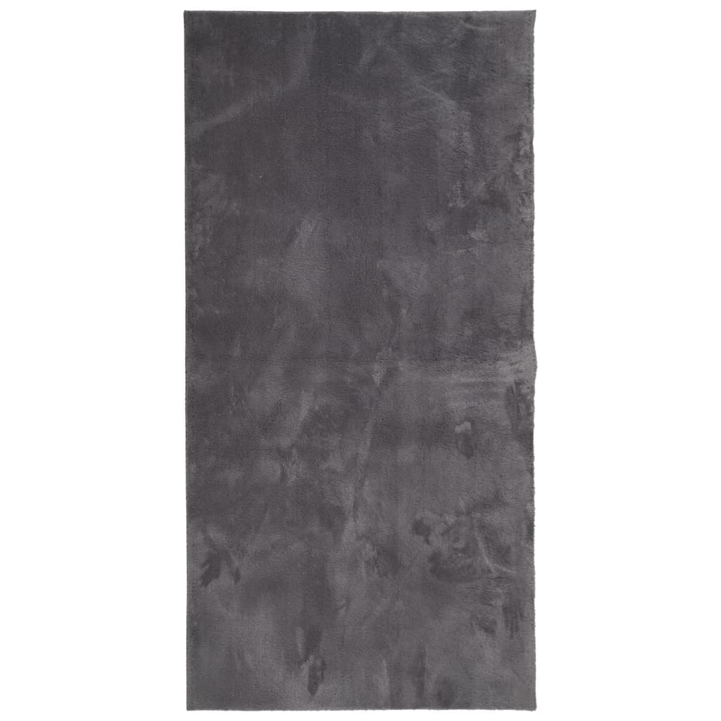vidaXL Tappeto Pelo Corto HUARTE Morbido Lavabile Antracite 100x200 cm