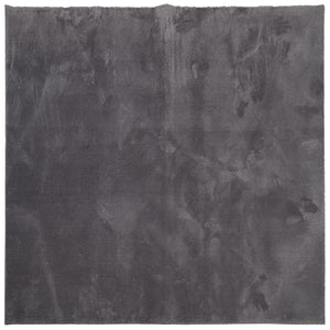 Tappeto Pelo Corto HUARTE Morbido Lavabile Antracite 160x160 cm 375002