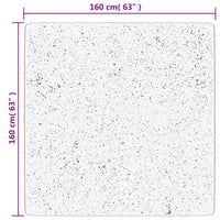 Tappeto Pelo Corto HUARTE Morbido Lavabile Antracite 160x160 cm 375002